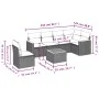 7-piece garden sofa set with gray PE rattan cushions by , Garden sets - Ref: Foro24-3258427, Price: 412,09 €, Discount: %