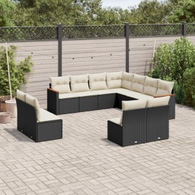 Set mit 11 Stück Gartensofas und Kissen synthetisches Rattan schwarz von , Gartensets - Ref: Foro24-3258486, Preis: 612,65 €,...