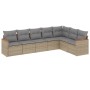 Set aus 7-teiligen Gartensofas und Kissen, synthetisches Rattan, beige von , Gartensets - Ref: Foro24-3258433, Preis: 469,69 ...