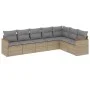 Set of 7-piece garden sofas and beige synthetic rattan cushions by , Garden sets - Ref: Foro24-3258433, Price: 457,08 €, Disc...