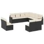 Garden sofa set 11 pieces and black synthetic rattan cushions by , Garden sets - Ref: Foro24-3258486, Price: 604,33 €, Discou...