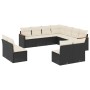Set mit 11 Stück Gartensofas und Kissen synthetisches Rattan schwarz von , Gartensets - Ref: Foro24-3258486, Preis: 612,65 €,...