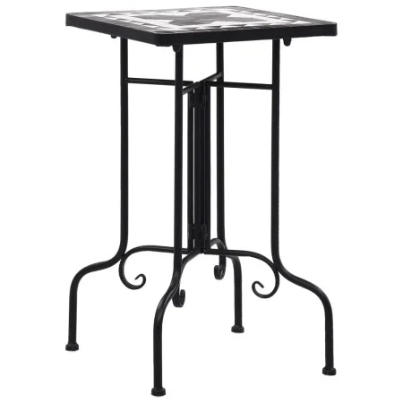 Black and White Ceramic Mosaic Side Table by vidaXL, Pot stands - Ref: Foro24-46711, Price: 45,15 €, Discount: %