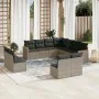 11-piece garden sofa set and gray synthetic rattan cushions by , Garden sets - Ref: Foro24-3258490, Price: 640,04 €, Discount: %