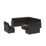 Set Gartensofas 12 Stück Kissen synthetisches Rattan schwarz von , Gartensets - Ref: Foro24-3258492, Preis: 712,27 €, Rabatt: %