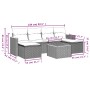 7-piece garden sofa set with gray PE rattan cushions by , Garden sets - Ref: Foro24-3258630, Price: 384,95 €, Discount: %
