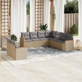 9-piece garden sofa set with beige synthetic rattan cushions by , Garden sets - Ref: Foro24-3258503, Price: 609,01 €, Discoun...