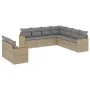 Set mit 9 Gartensofas mit beigen Kissen aus synthetischem Rattan von , Gartensets - Ref: Foro24-3258503, Preis: 609,01 €, Rab...
