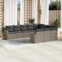 Set mit 10 Gartensofas mit Kissen synthetisches Rattangrau von , Gartensets - Ref: Foro24-3258742, Preis: 582,58 €, Rabatt: %
