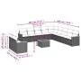 Garden sofa set 12 pieces with black synthetic rattan cushions by , Garden sets - Ref: Foro24-3258534, Price: 797,80 €, Disco...