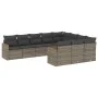 Garden sofa set 10 pieces with gray synthetic rattan cushions by , Garden sets - Ref: Foro24-3258742, Price: 603,63 €, Discou...