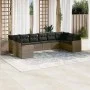 Garden sofa set 10 pieces with gray synthetic rattan cushions by , Garden sets - Ref: Foro24-3258728, Price: 603,63 €, Discou...