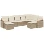 Set de sofás de jardín 9 pzas con cojines ratán sintético beige de , Conjuntos de jardín - Ref: Foro24-3258943, Precio: 610,1...