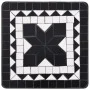 Black and White Ceramic Mosaic Side Table by vidaXL, Pot stands - Ref: Foro24-46711, Price: 45,15 €, Discount: %