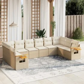 Garden sofa set with beige cushions 10 pieces synthetic rattan by , Garden sets - Ref: Foro24-3259566, Price: 674,56 €, Disco...