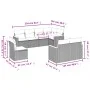 8-teiliges Gartensofa-Set und schwarze synthetische Rattankissen von , Gartensets - Ref: Foro24-3258562, Preis: 564,10 €, Rab...