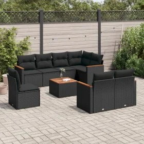 8-piece garden sofa set with black synthetic rattan cushions by , Garden sets - Ref: Foro24-3258569, Price: 596,54 €, Discoun...