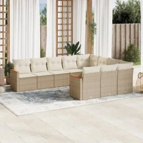 Set Gartensofas mit beigen Kissen 10 Stück synthetisches Rattan von , Gartensets - Ref: Foro24-3258740, Preis: 665,42 €, Raba...