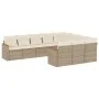 Garden sofa set with beige cushions, 10 pieces, made of synthetic rattan. by , Garden sets - Ref: Foro24-3258740, Price: 665,...