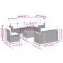 Set aus 8-teiligen Gartensofas und Kissen Kunstrattan schwarz von , Gartensets - Ref: Foro24-3258569, Preis: 596,57 €, Rabatt: %