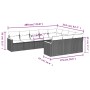 Set Gartensofas mit beigen Kissen 10 Stück synthetisches Rattan von , Gartensets - Ref: Foro24-3258740, Preis: 643,26 €, Raba...
