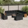 Set mit 14 Gartensofas mit schwarzen Kissen aus synthetischem Rattan von , Gartensets - Ref: Foro24-3260571, Preis: 827,49 €,...