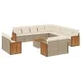 14-piece garden sofa set with beige synthetic rattan cushions by , Garden sets - Ref: Foro24-3260616, Price: 1,00 €, Discount: %