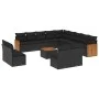 Set mit 14 Gartensofas mit schwarzen Kissen aus synthetischem Rattan von , Gartensets - Ref: Foro24-3260571, Preis: 827,49 €,...