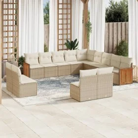 Set Gartensofas mit Kissen 13 Stück synthetisches Rattan beige von , Gartensets - Ref: Foro24-3260567, Preis: 896,25 €, Rabat...