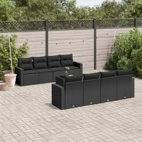 8-piece garden sofa set with black synthetic rattan cushions by , Garden sets - Ref: Foro24-3218735, Price: 588,79 €, Discoun...
