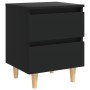 Nachttische 2 Stück mit schwarzem Kiefernholzbeinen 40x35x50 cm von vidaXL, Nachttische - Ref: Foro24-805854, Preis: 72,99 €,...