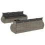 Garden furniture set 9 pieces and gray synthetic rattan cushions by , Garden sets - Ref: Foro24-3221149, Price: 610,97 €, Dis...