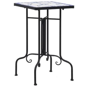 Blue and white ceramic mosaic side table by vidaXL, Pot stands - Ref: Foro24-46710, Price: 45,29 €, Discount: %