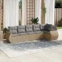 Set Gartensofas mit Kissen 6 Stück synthetisches Rattan beige von , Gartensets - Ref: Foro24-3221388, Preis: 413,20 €, Rabatt: %