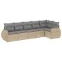 Set Gartensofas mit Kissen 6 Stück synthetisches Rattan beige von , Gartensets - Ref: Foro24-3221388, Preis: 413,20 €, Rabatt: %
