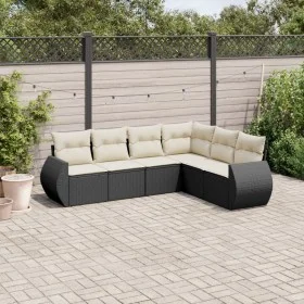 6-piece garden sofa set with black synthetic rattan cushions by , Garden sets - Ref: Foro24-3221405, Price: 397,78 €, Discoun...