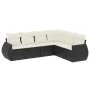 Set de sofás de jardín 6 piezas y cojines ratán sintético negro de , Conjuntos de jardín - Ref: Foro24-3221405, Precio: 397,6...