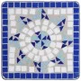 Beistelltisch aus blauem und weißem Keramikmosaik von vidaXL, Topfständer - Ref: Foro24-46710, Preis: 45,29 €, Rabatt: %