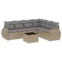 Set sofás de jardín 7 piezas y cojines ratán sintético beige de , Conjuntos de jardín - Ref: Foro24-3221418, Precio: 470,68 €...