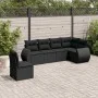 Set de sofás de jardín 6 piezas y cojines ratán sintético negro de , Conjuntos de jardín - Ref: Foro24-3221424, Precio: 439,8...