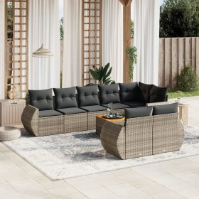 Set de muebles de jardín 9 pzas y cojines ratán sintético gris by , Garden sets - Ref: Foro24-3225094, Price: 601,15 €, Disco...