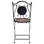 Mosaik-Bistrostühle 2 Einheiten aus brauner Keramik von vidaXL, Gartenstühle - Ref: Foro24-46714, Preis: 160,99 €, Rabatt: %