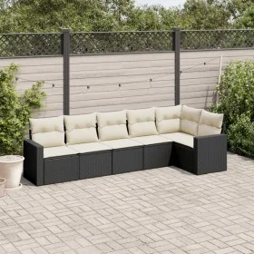 6-piece garden sofa set with black synthetic rattan cushions by , Garden sets - Ref: Foro24-3218976, Price: 368,12 €, Discoun...