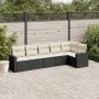Set de sofás de jardín 6 piezas y cojines ratán sintético negro de , Conjuntos de jardín - Ref: Foro24-3218976, Precio: 368,5...