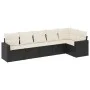 Set de sofás de jardín 6 piezas y cojines ratán sintético negro de , Conjuntos de jardín - Ref: Foro24-3218976, Precio: 368,5...