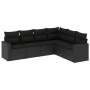 6-piece garden sofa set with black synthetic rattan cushions by , Garden sets - Ref: Foro24-3218995, Price: 398,86 €, Discoun...