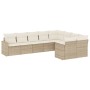9-teiliges Gartensofa-Set mit beigen synthetischen Rattankissen von , Gartensets - Ref: Foro24-3219428, Preis: 592,48 €, Raba...