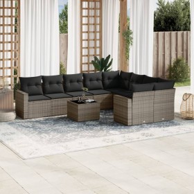 Set de sofás de jardín 10 pzas con cojines ratán sintético gris de , Conjuntos de jardín - Ref: Foro24-3219440, Precio: 577,4...