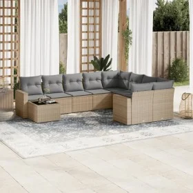 Garden sofa set with beige cushions, 10 pieces, made of synthetic rattan. by , Garden sets - Ref: Foro24-3219449, Price: 606,...