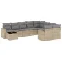 Garden sofa set with beige cushions, 10 pieces, made of synthetic rattan. by , Garden sets - Ref: Foro24-3219449, Price: 606,...